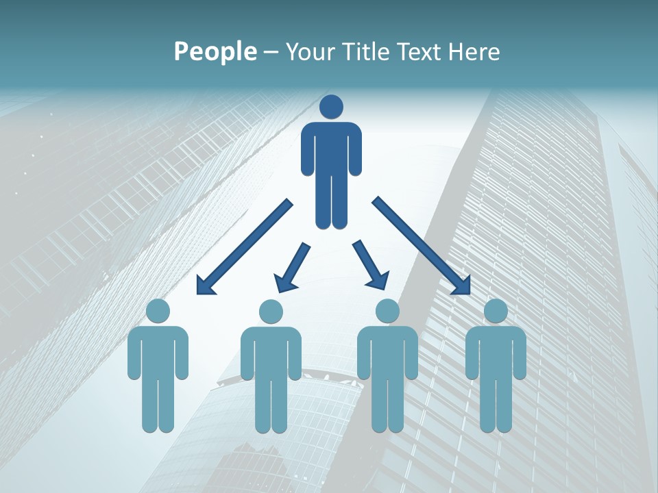 A Group Of Tall Buildings In A City PowerPoint Template