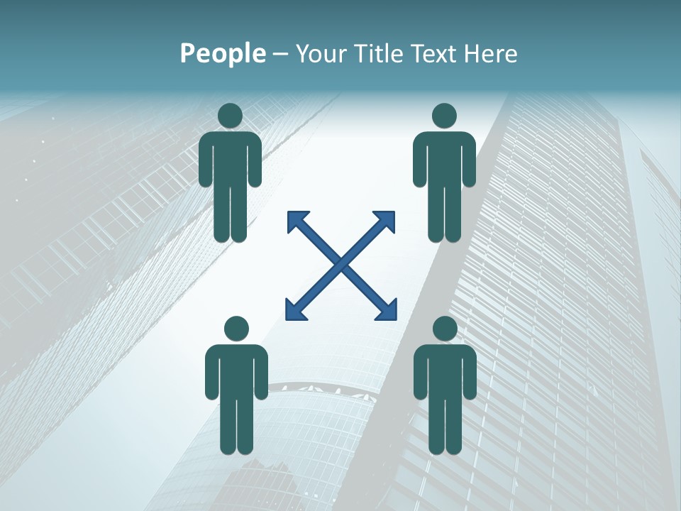 A Group Of Tall Buildings In A City PowerPoint Template