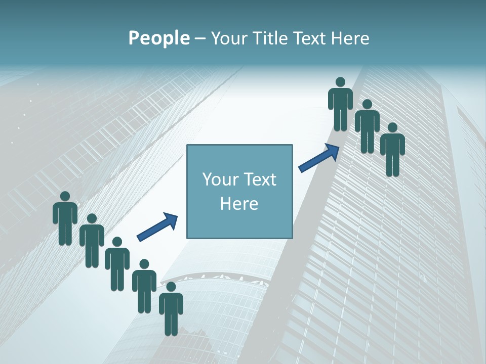 A Group Of Tall Buildings In A City PowerPoint Template