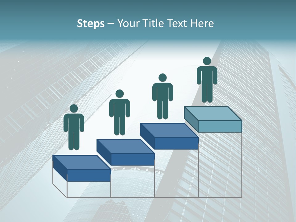 A Group Of Tall Buildings In A City PowerPoint Template
