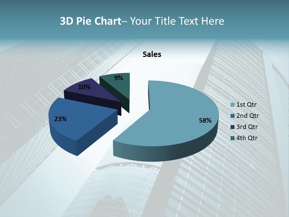 A Group Of Tall Buildings In A City PowerPoint Template