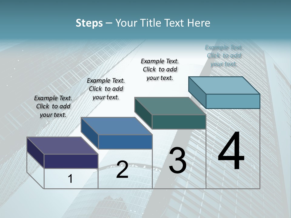 A Group Of Tall Buildings In A City PowerPoint Template
