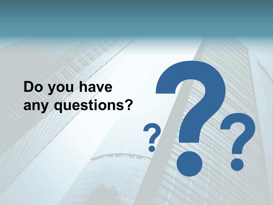 A Group Of Tall Buildings In A City PowerPoint Template