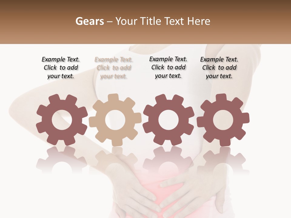 A Woman Holding Her Lower Back In Pain PowerPoint Template