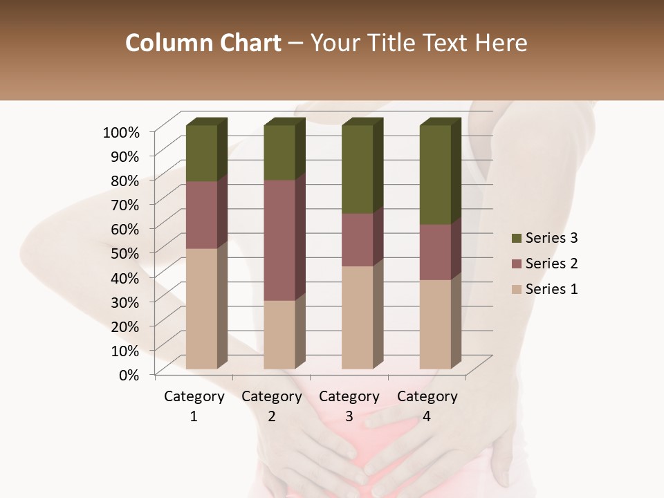 A Woman Holding Her Lower Back In Pain PowerPoint Template