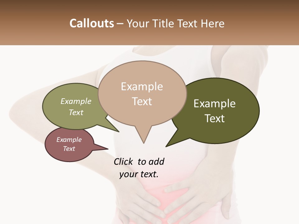 A Woman Holding Her Lower Back In Pain PowerPoint Template