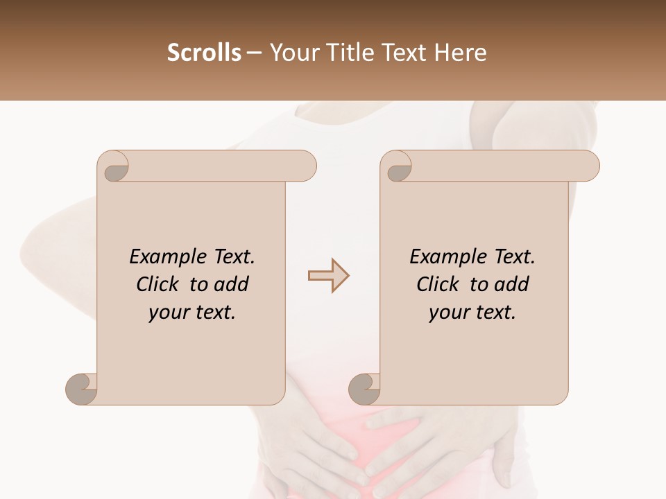 A Woman Holding Her Lower Back In Pain PowerPoint Template