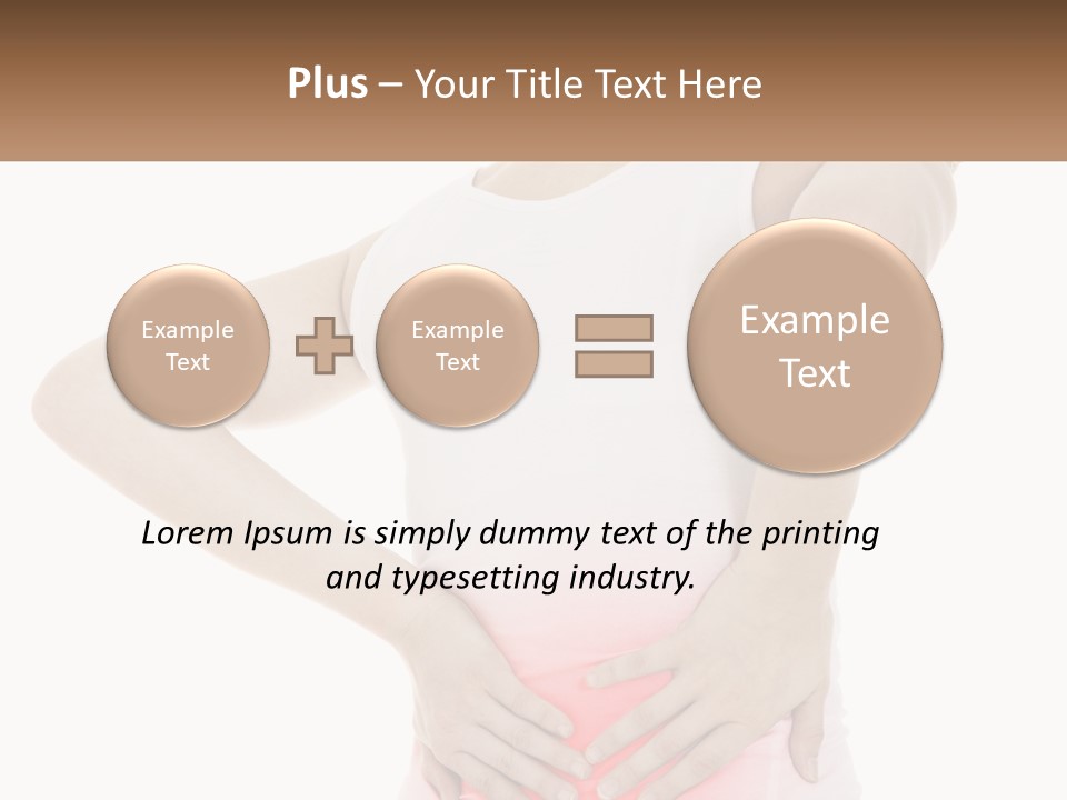 A Woman Holding Her Lower Back In Pain PowerPoint Template