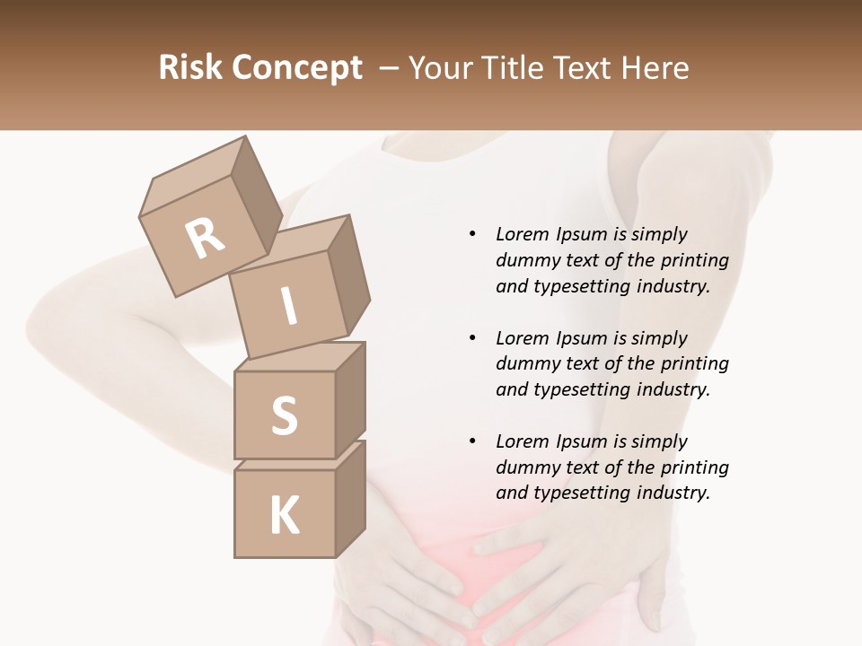 A Woman Holding Her Lower Back In Pain PowerPoint Template