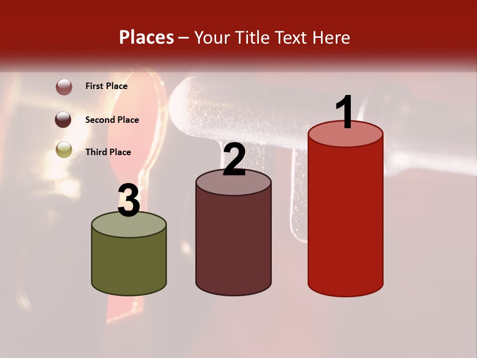 A Key On A Keyhole With A Red Background PowerPoint Template