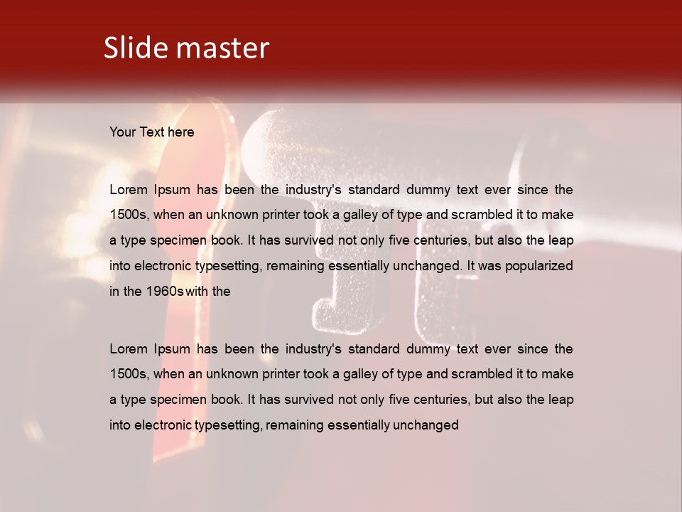 A Key On A Keyhole With A Red Background PowerPoint Template