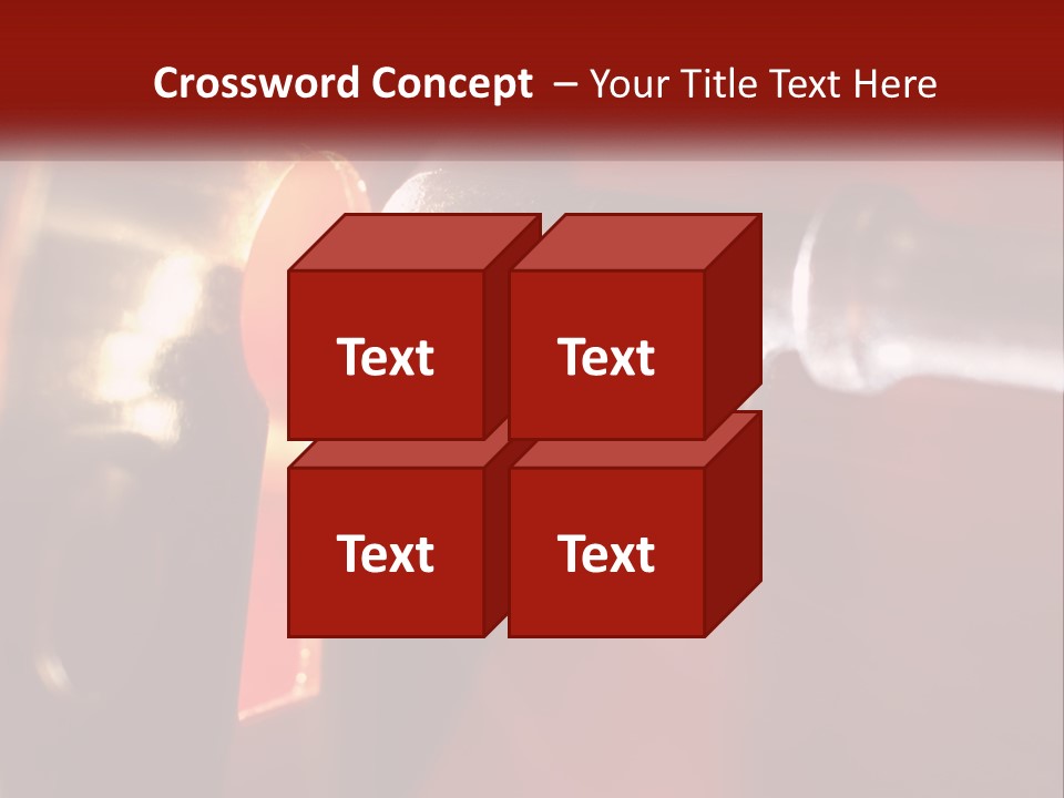A Key On A Keyhole With A Red Background PowerPoint Template