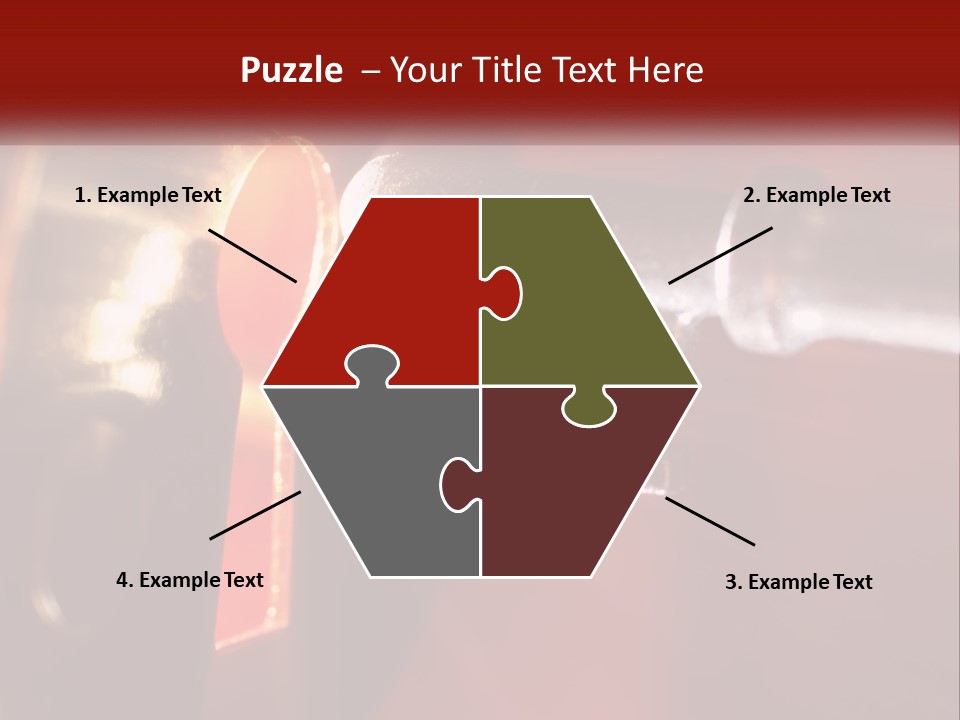 A Key On A Keyhole With A Red Background PowerPoint Template