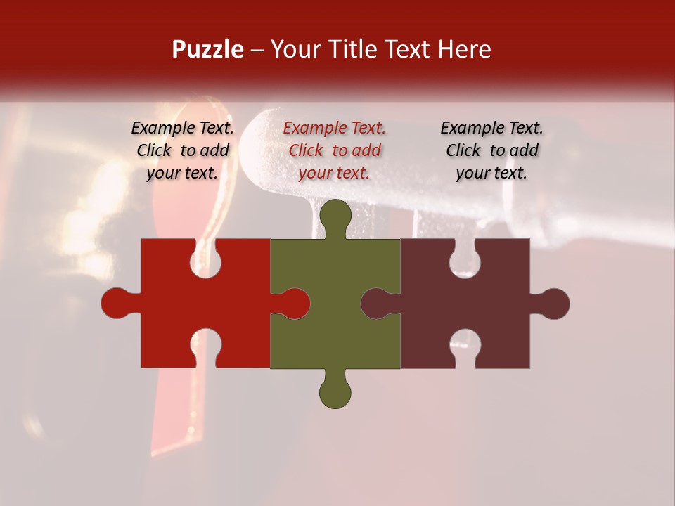 A Key On A Keyhole With A Red Background PowerPoint Template