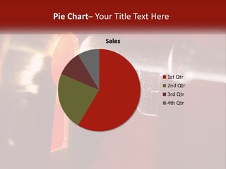 A Key On A Keyhole With A Red Background PowerPoint Template