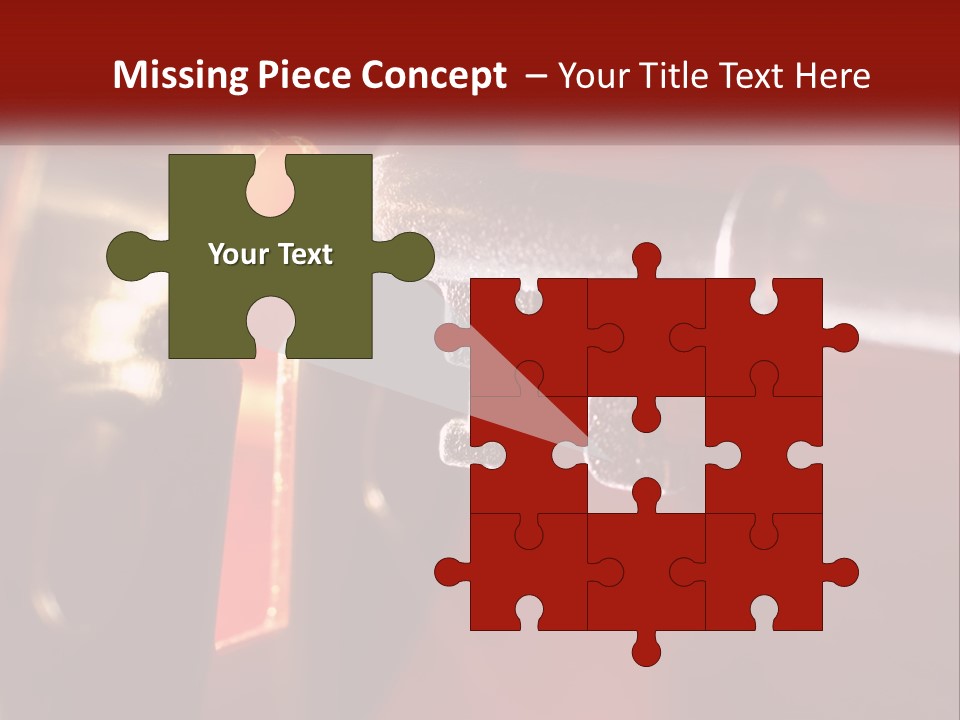 A Key On A Keyhole With A Red Background PowerPoint Template