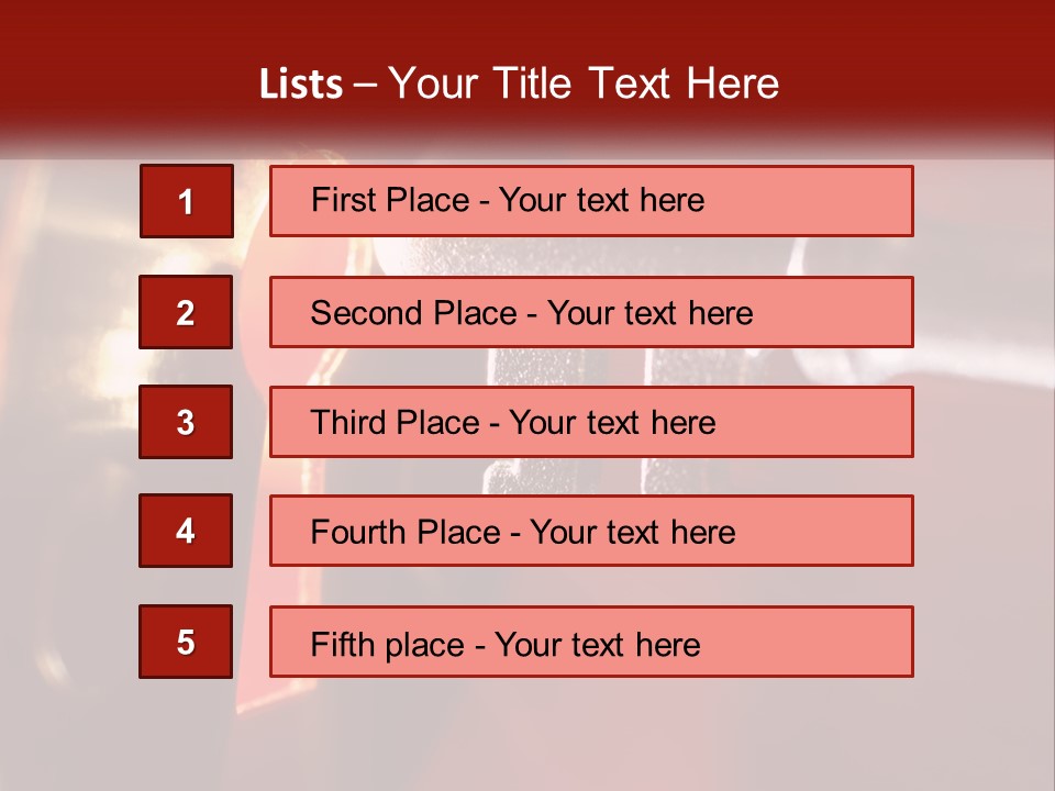 A Key On A Keyhole With A Red Background PowerPoint Template