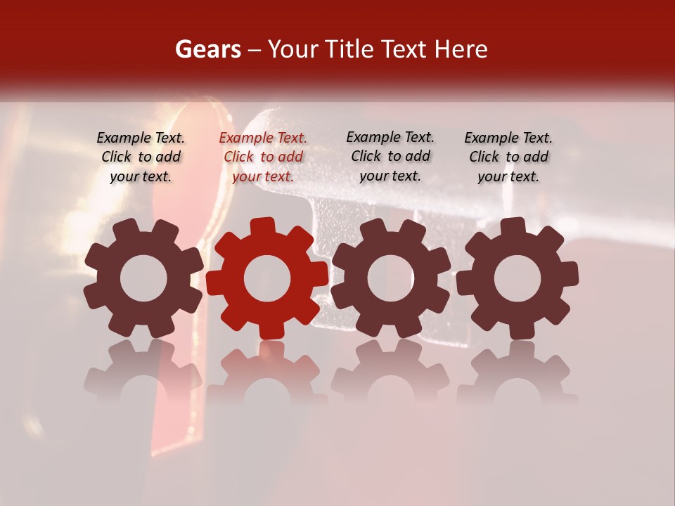 A Key On A Keyhole With A Red Background PowerPoint Template
