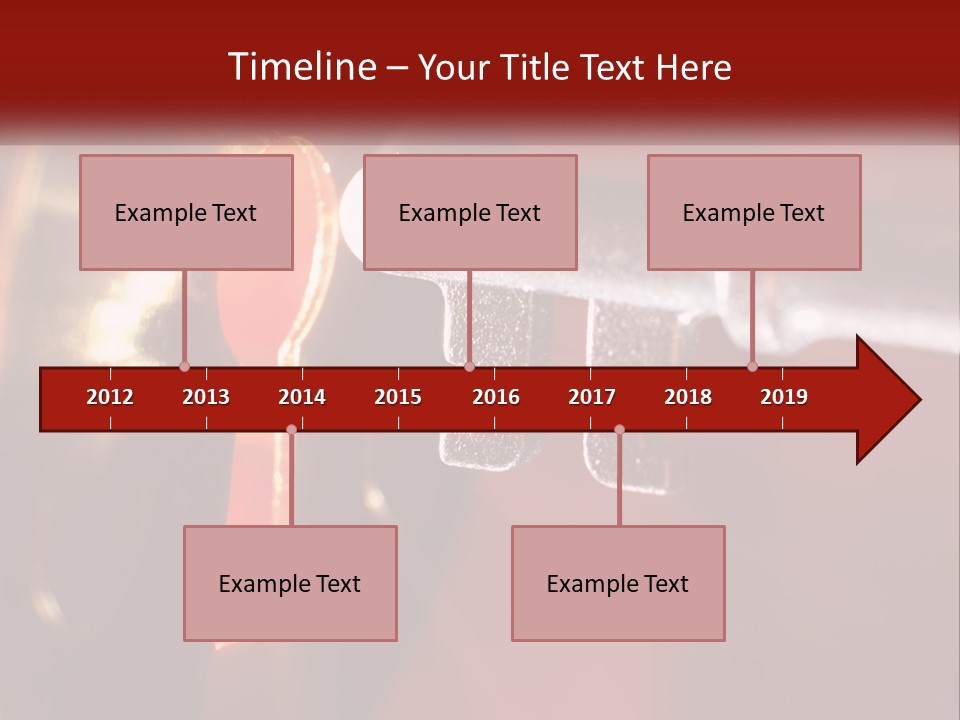 A Key On A Keyhole With A Red Background PowerPoint Template