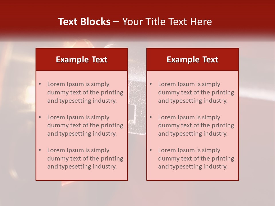 A Key On A Keyhole With A Red Background PowerPoint Template