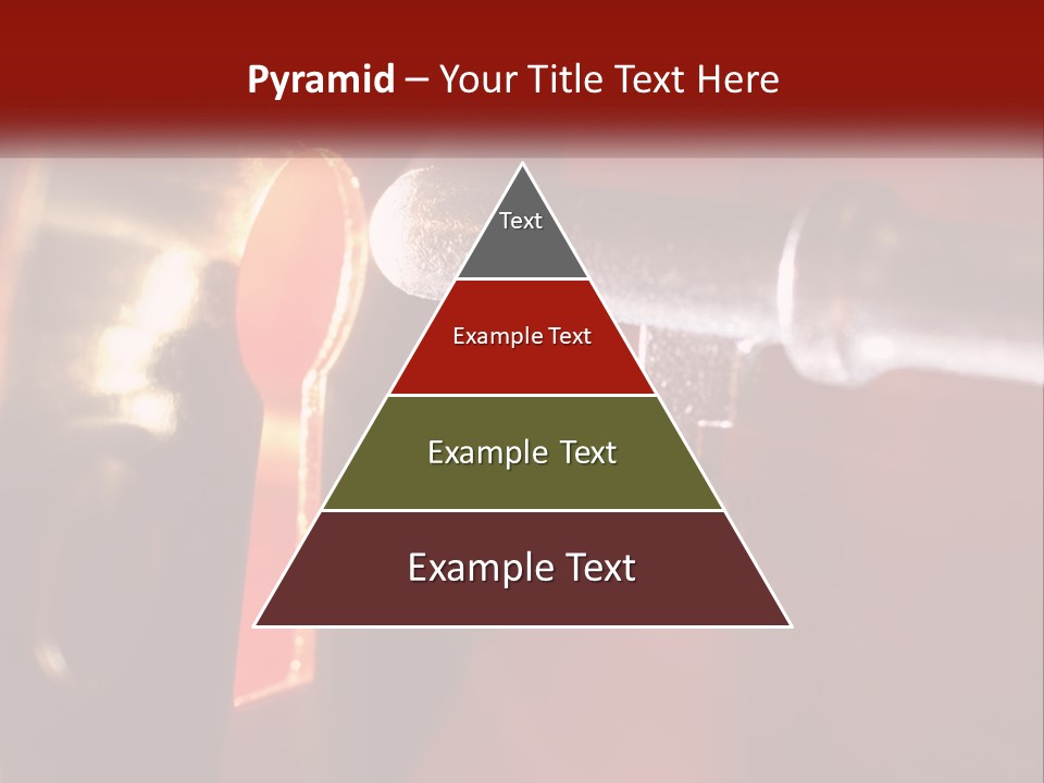 A Key On A Keyhole With A Red Background PowerPoint Template