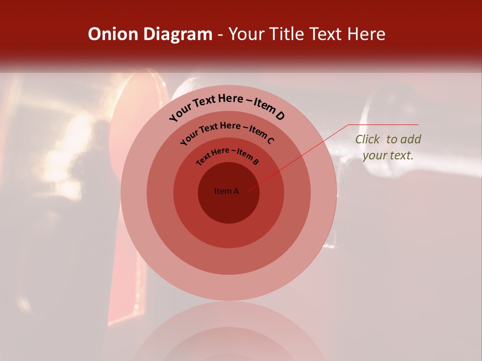 A Key On A Keyhole With A Red Background PowerPoint Template