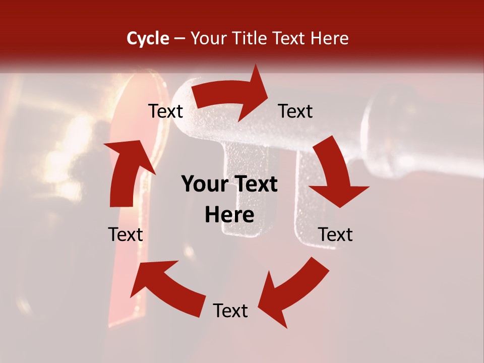 A Key On A Keyhole With A Red Background PowerPoint Template