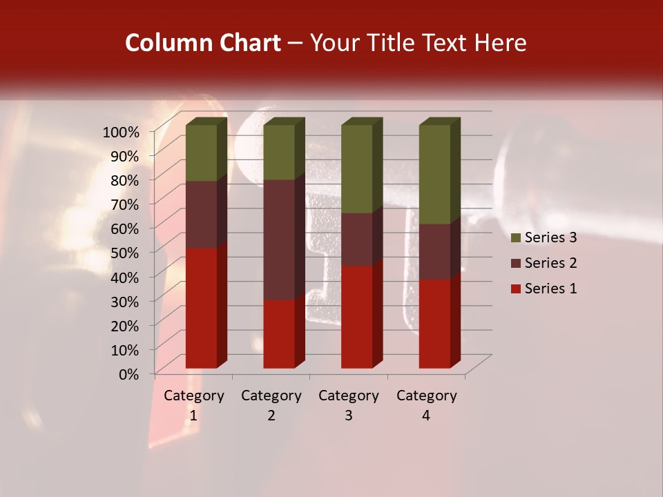 A Key On A Keyhole With A Red Background PowerPoint Template