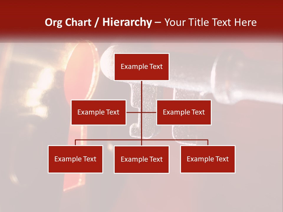 A Key On A Keyhole With A Red Background PowerPoint Template