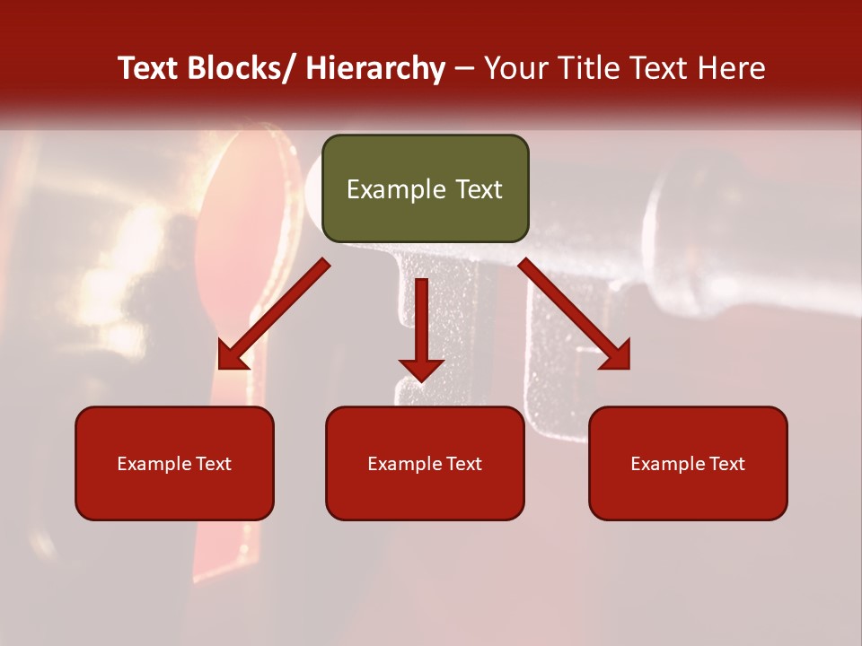A Key On A Keyhole With A Red Background PowerPoint Template