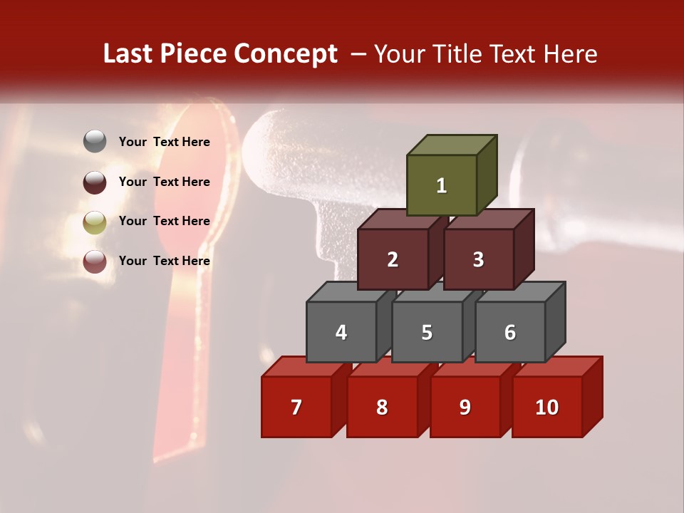 A Key On A Keyhole With A Red Background PowerPoint Template