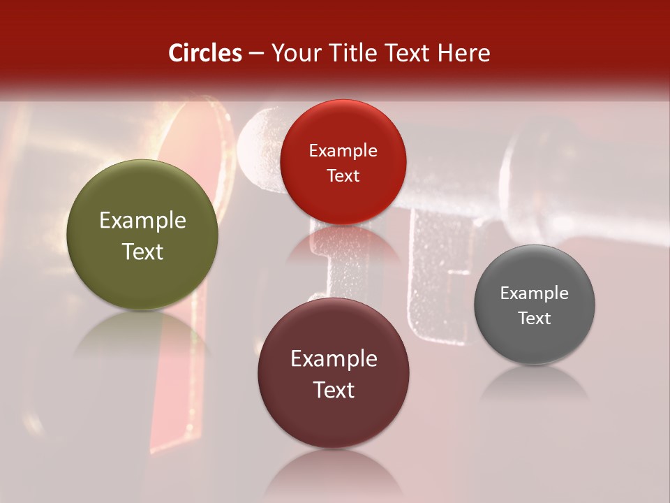 A Key On A Keyhole With A Red Background PowerPoint Template