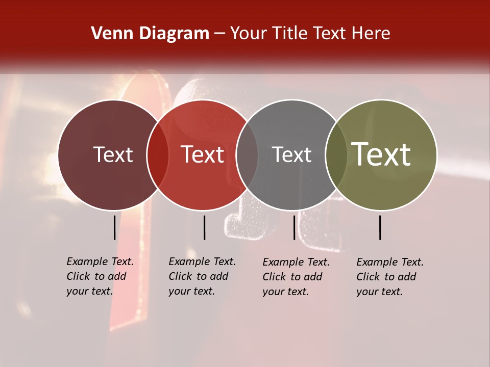 A Key On A Keyhole With A Red Background PowerPoint Template