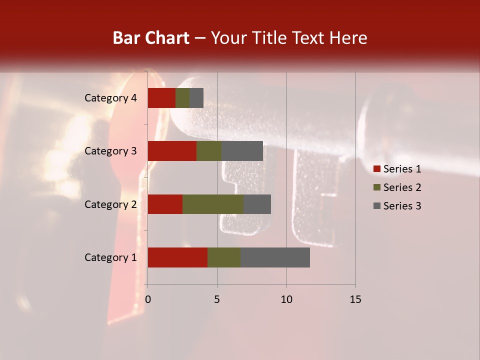 A Key On A Keyhole With A Red Background PowerPoint Template