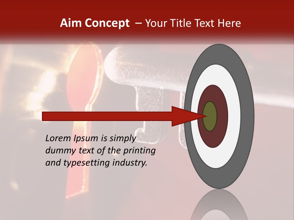 A Key On A Keyhole With A Red Background PowerPoint Template