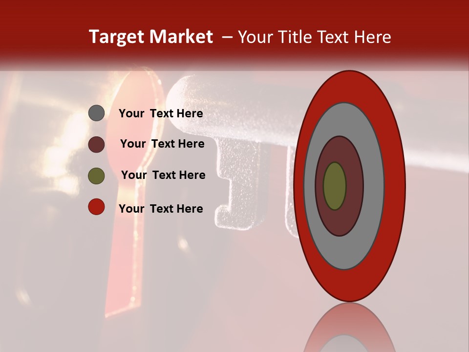 A Key On A Keyhole With A Red Background PowerPoint Template