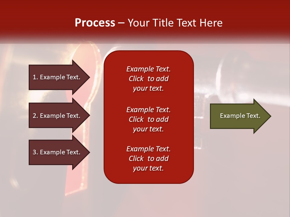 A Key On A Keyhole With A Red Background PowerPoint Template