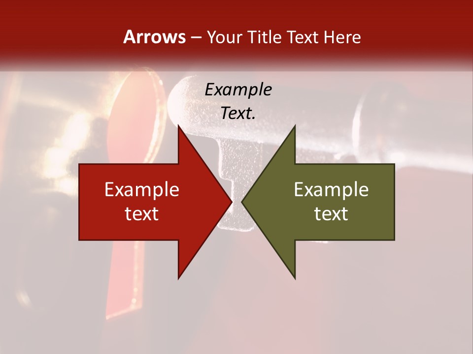 A Key On A Keyhole With A Red Background PowerPoint Template