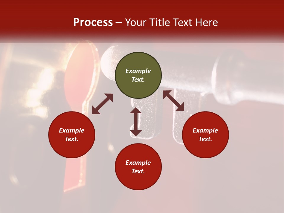 A Key On A Keyhole With A Red Background PowerPoint Template