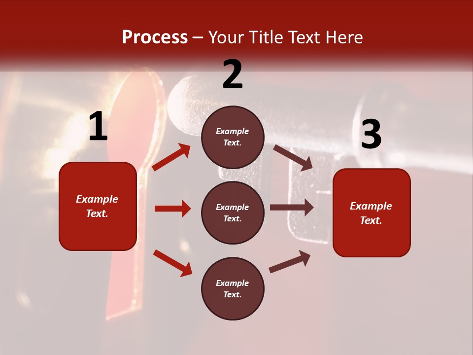 A Key On A Keyhole With A Red Background PowerPoint Template