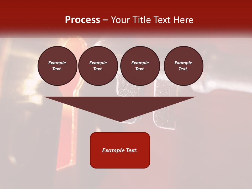 A Key On A Keyhole With A Red Background PowerPoint Template