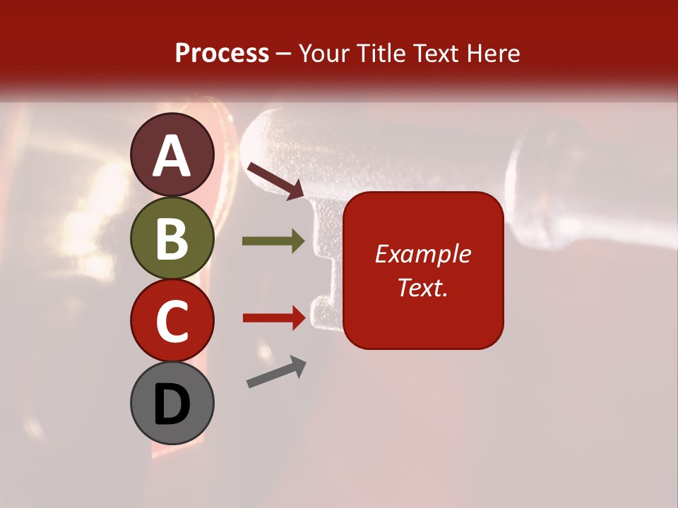 A Key On A Keyhole With A Red Background PowerPoint Template