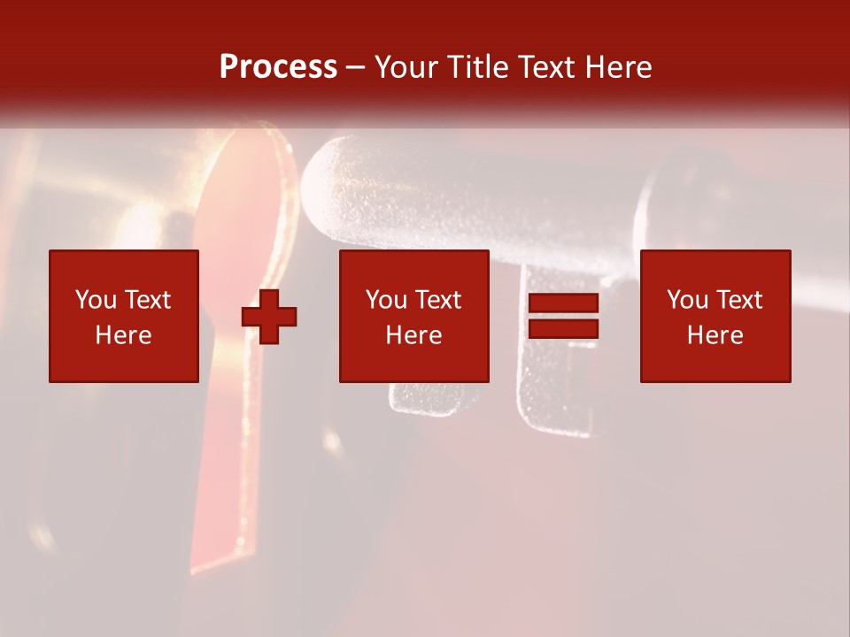 A Key On A Keyhole With A Red Background PowerPoint Template