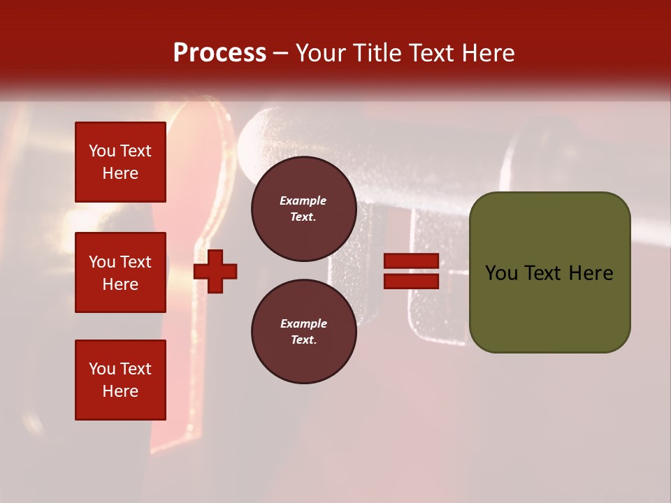 A Key On A Keyhole With A Red Background PowerPoint Template