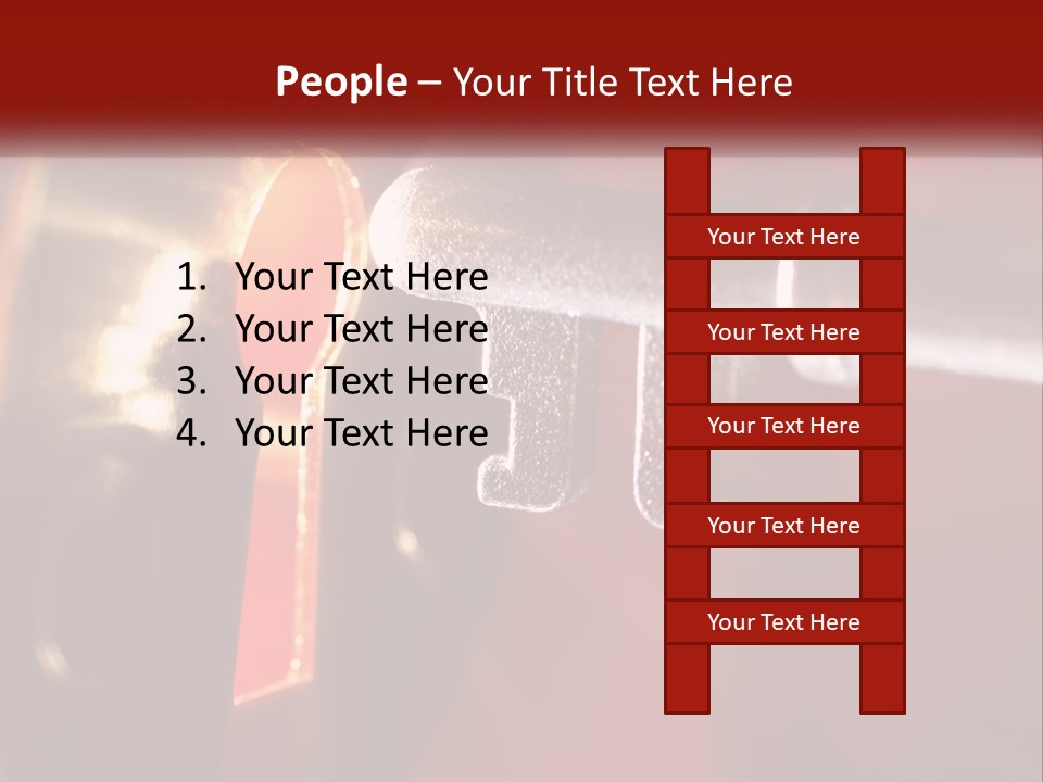 A Key On A Keyhole With A Red Background PowerPoint Template