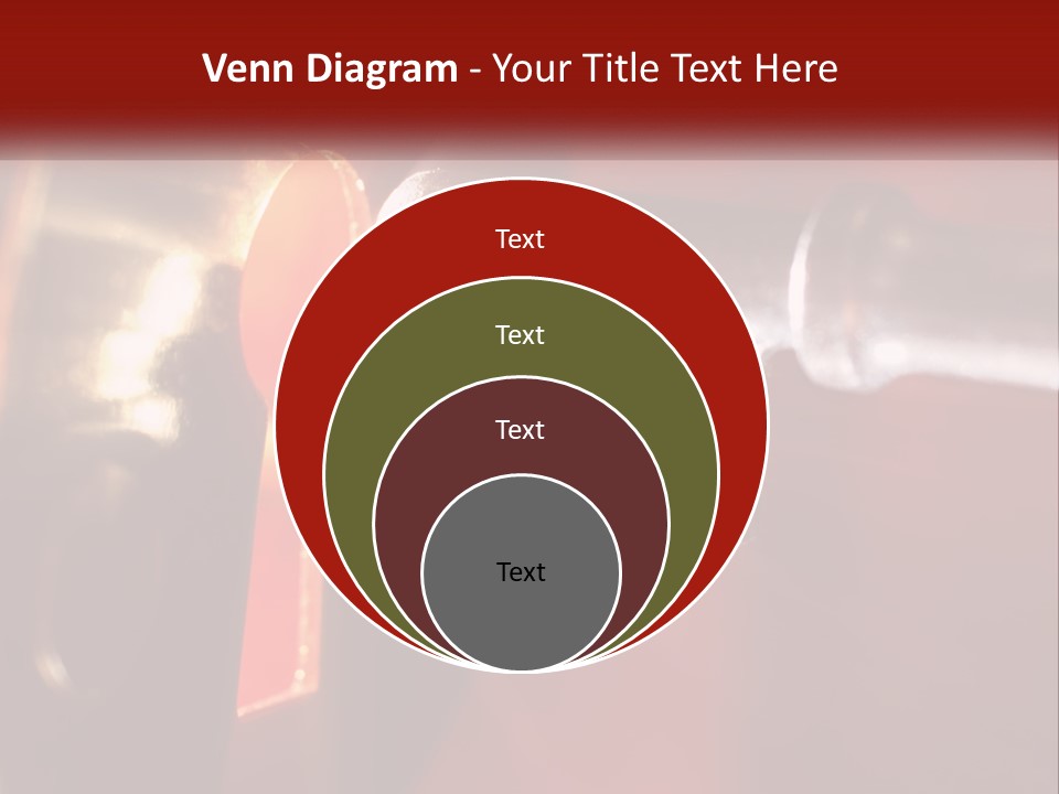 A Key On A Keyhole With A Red Background PowerPoint Template