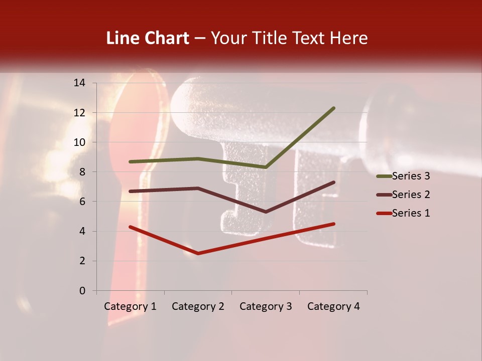 A Key On A Keyhole With A Red Background PowerPoint Template
