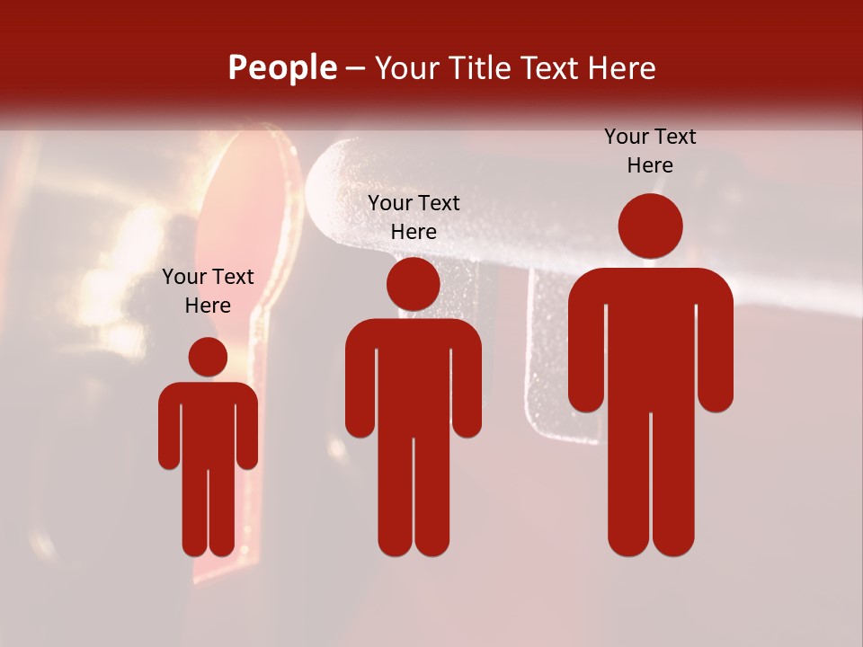 A Key On A Keyhole With A Red Background PowerPoint Template