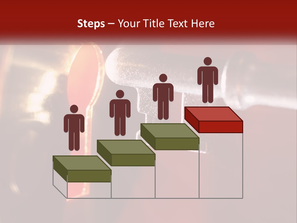 A Key On A Keyhole With A Red Background PowerPoint Template