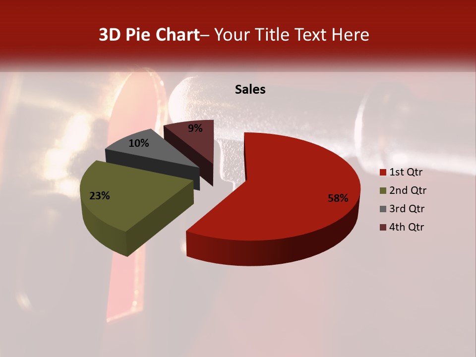 A Key On A Keyhole With A Red Background PowerPoint Template